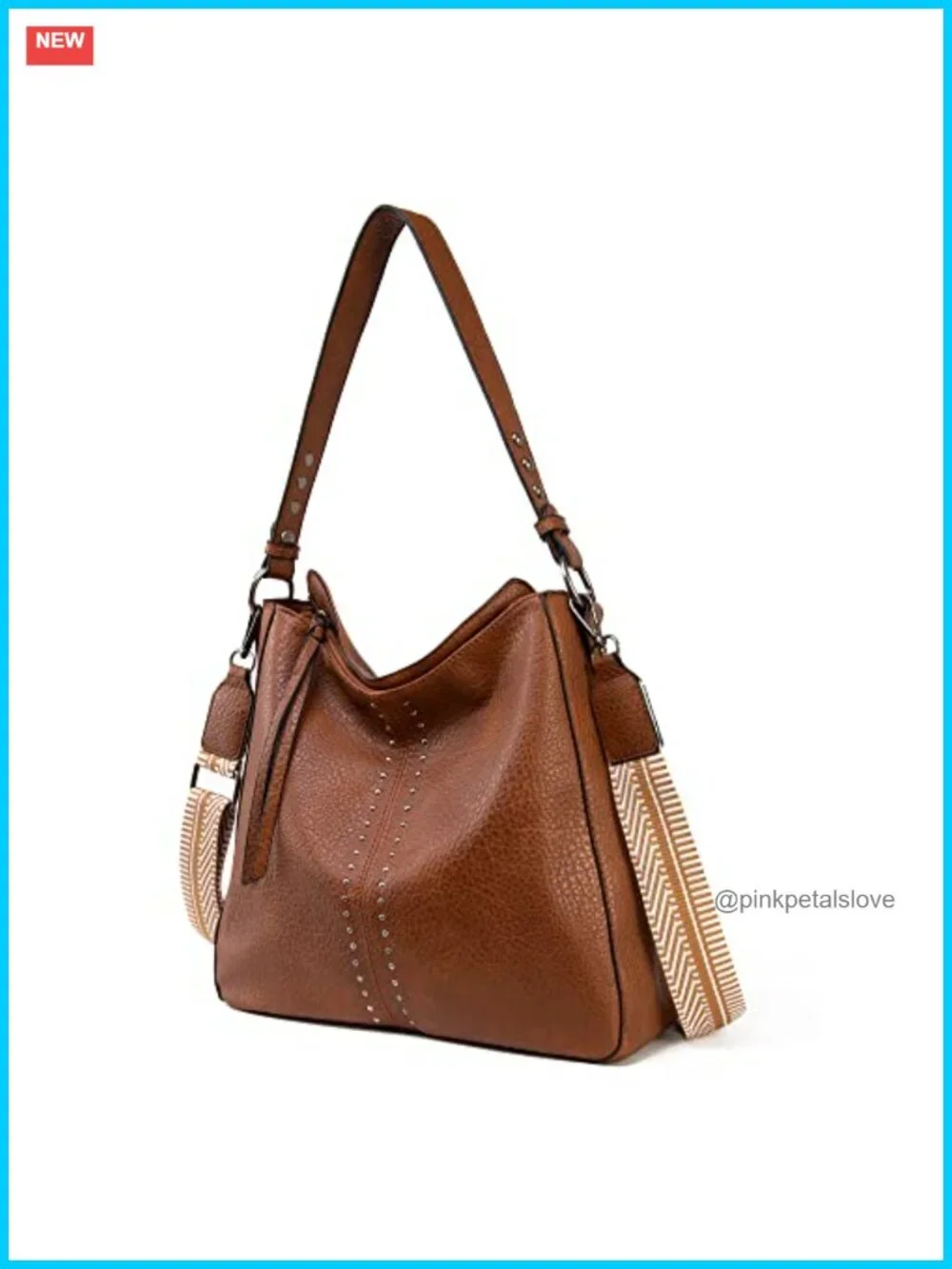 Vegan Leather Hobo Bag Top Handle Satchel Shoulder Crossbody Purse